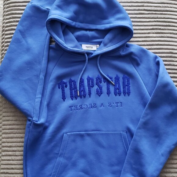 Trapstar - Chenille Decoded Hoodie, Cobalt, L - Picture 1 of 12
